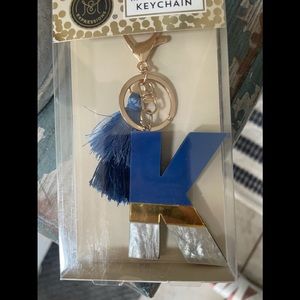 Monogrammed “K” keychain